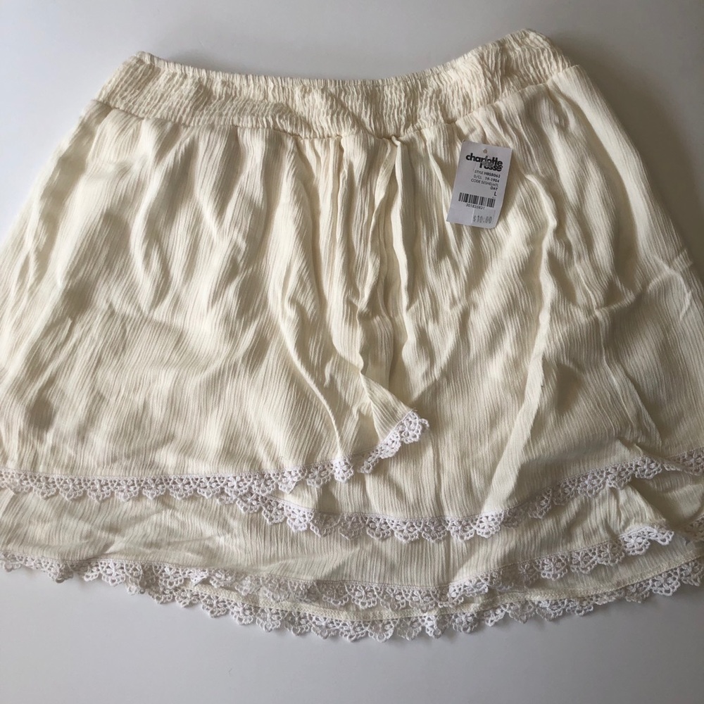 White skirt.